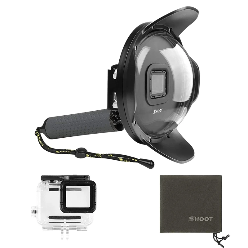 Подводный купольный порт SHOOT для GoPro HERO6 HERO5 HERO2018 (купольный + Водонепроницаемый