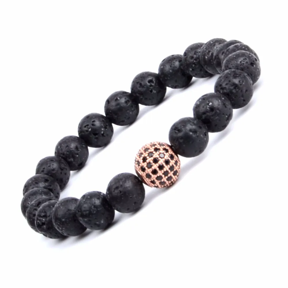 Брендовый мужской браслет из натурального камня браслеты для женщин Bijoux 10 мм