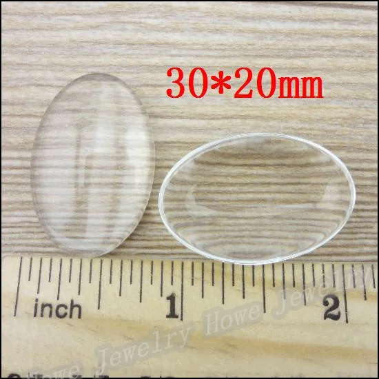Овальные прозрачные стеклянные кабошоны хорошего качества для ожерелья и