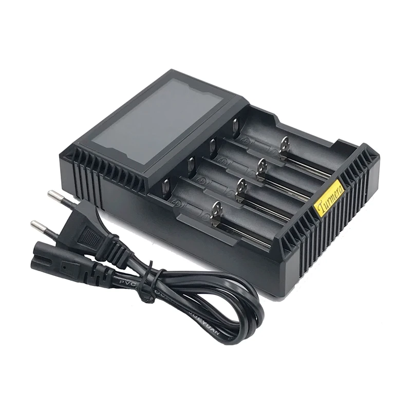 18650 зарядное устройство lcd Turmera T4S для 26650 21700 18500 18350 14500 Ni MH NI CD AA устройство|Зарядные