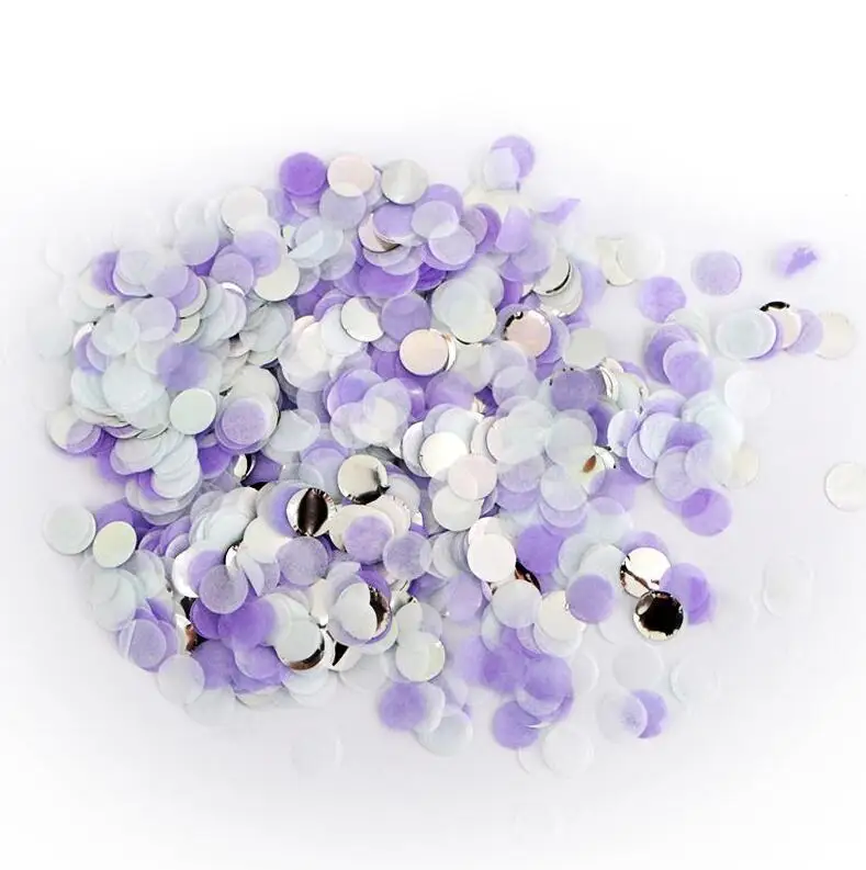 purple silver 30 г/пакет, новинка, 1 см, конфетти, золото, белый, розовый, золото, фольга, много цветов, конфетти для украшения свадебной вечеринки, прозрачные воздушные шары - Цвет: purple silver