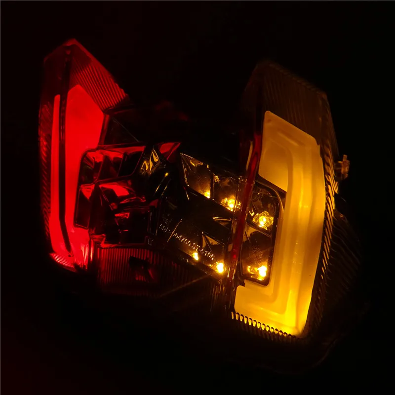 E Mark Light Guide Chrome Led интегрированный задний фонарь стоп сигнал поворота для YAMAHA FZ09 FZ