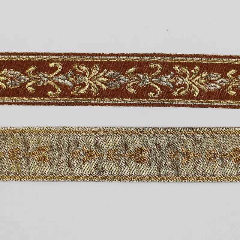 2 ярда Классическая жаккардовая тесьма красивая для одежды сумок обуви домашнего