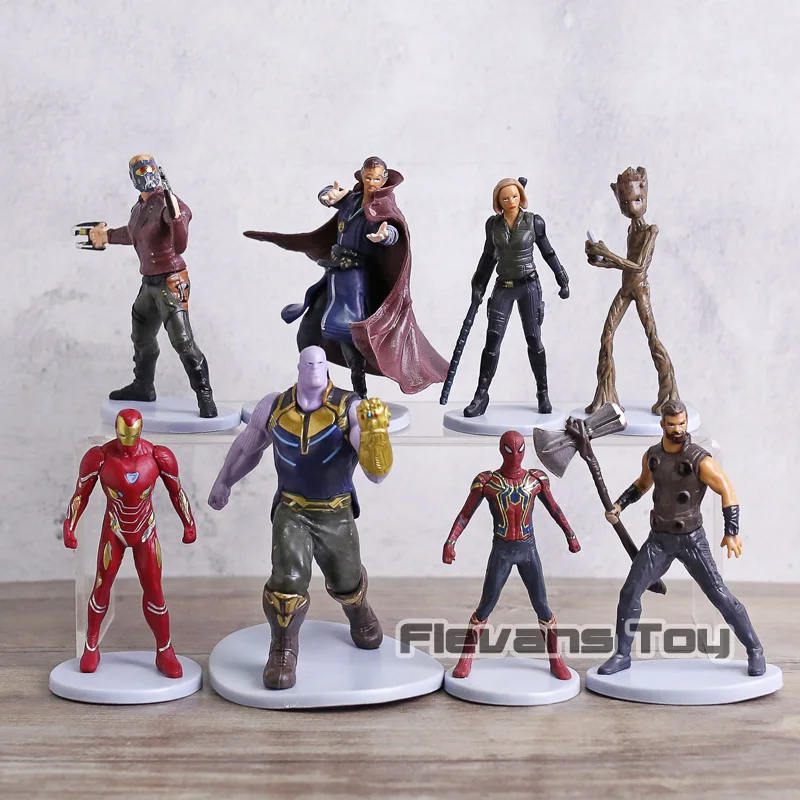 Фигурки героев Marvel Мстители: война бесконечности 8 шт./компл. танос Тор Человек