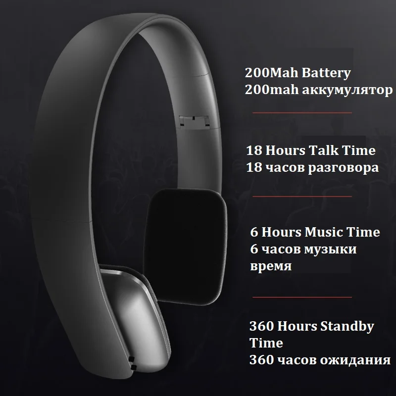 Беспроводные Складные Bluetooth наушники с микрофоном|Наушники и гарнитуры| |