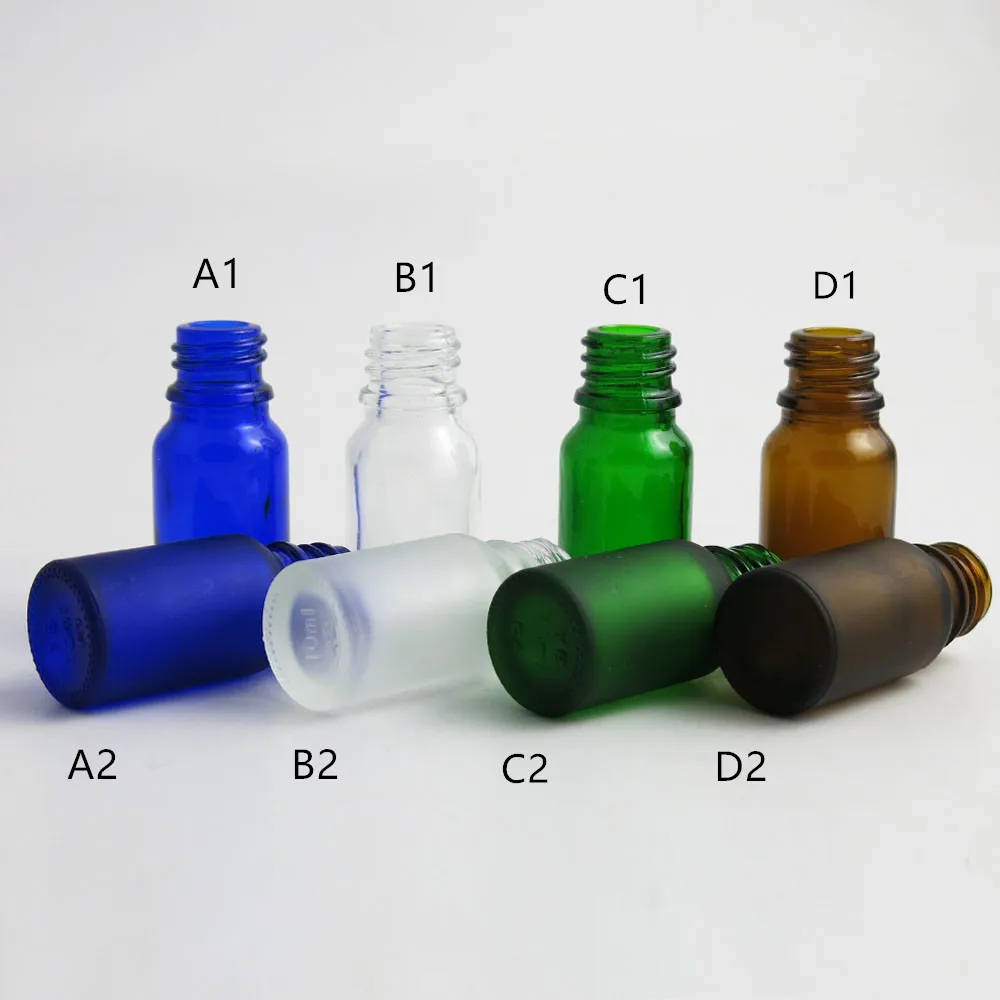 

10 x 100ml Essential Oil Travle Green Clear Brown Blue Glass Bottle with Plastic Cap For Liquid Reagent Pipette Bottle with Lock