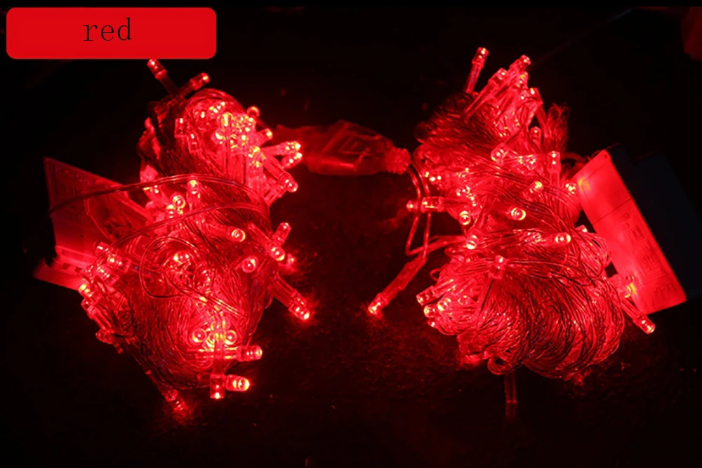 110 V/220 V 10 M 100LED рождественские гирлянды, гирлянда с лампочками, уличная Водонепроницаемая штора, Светильники для рождественской елки, праздничный Декор