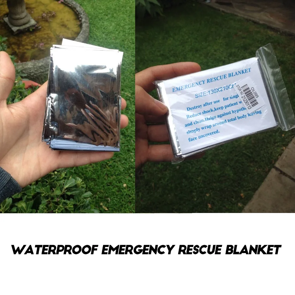 Открытый водонепроницаемый для спасения при аварийной ситуации Одеяло Фольга