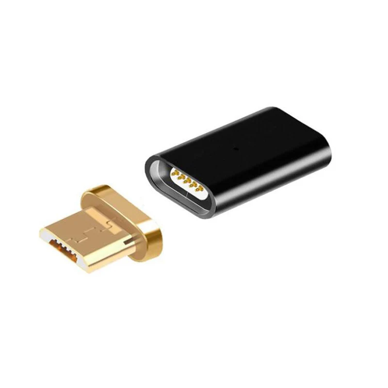 YIESOM для Android зарядное устройство Micro usb кабель для зарядки металлический штекер Магнитный адаптер зарядное устройство для передачи данных для samsung S6 S7 Edge htc - Цвет: Black