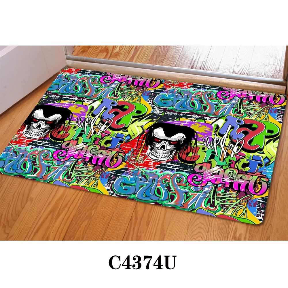 HUGSIDEA 3D коврик с принтом граффити для входной двери коврики гостиной кухни