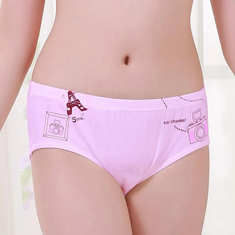 Pink briefs Новинка; комплект нижнего белья из хлопка для молодых девушек; Спортивный бюстгальтер; жилет и трусы; комплект нижнего белья для девочек; комплект нижнего белья на бретельках для студентов;-8051 - Цвет: Pink briefs
