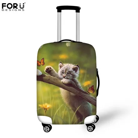 H1376 FORUDESIGNS/Чехлы для багажа с милой собакой, Защитные чехлы для багажника, чехлы для чемодана на колесиках 18 ''-30'', водонепроницаемые чехлы с 3D бабочкой - Цвет: H1376