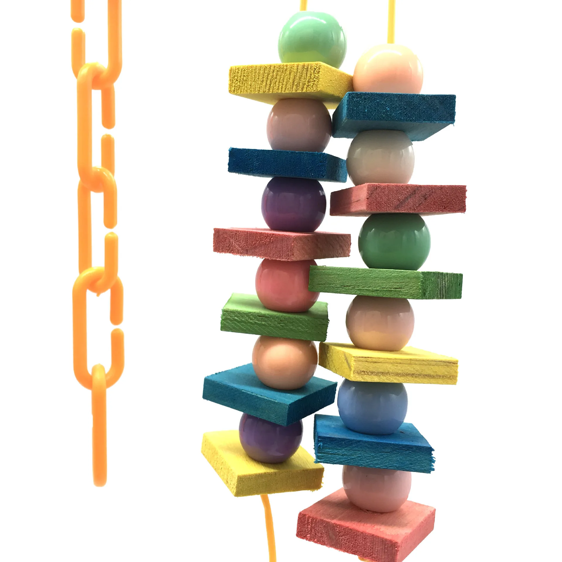 1 шт. игрушки попугая красочная цепочка блок мягкий подвесной мост облако