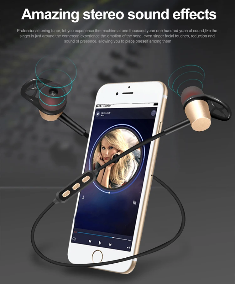 Новая Bluetooth гарнитура Беспроводные спортивные наушники Стереонаушники