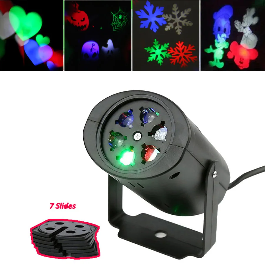 Рождественская Снежинка светодиодные прожекторы праздничный домашний декор для