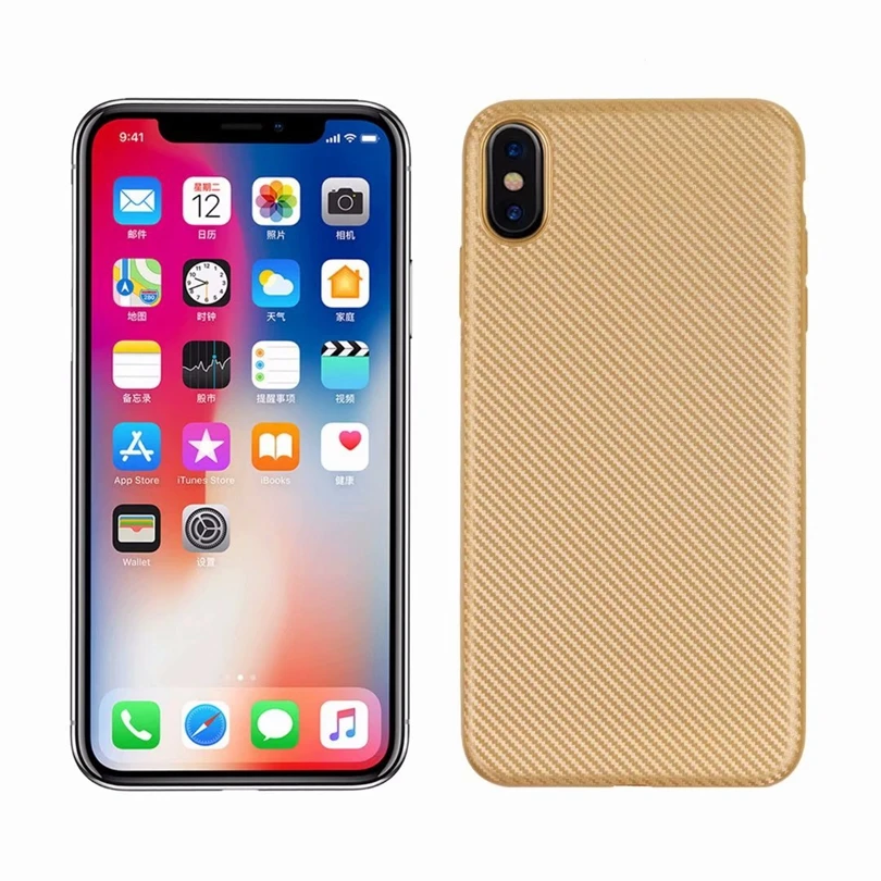 Для Apple iPhone XS Max/iPhone XSMax 6 5 &quotчехол из углеродного волокна Жесткий чехол ТПУ мягкий
