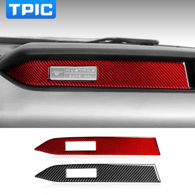 TPIC полоски из углеродного волокна Инструмент для отделки Панель Стикеры Ford Mustang