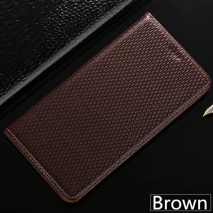 Brown Защитный чехол из натуральной кожи с откидной крышкой для huawei P Smart Z huawei Y9 Prime чехол для телефона слот для карт держатель Conque - Цвет: Brown