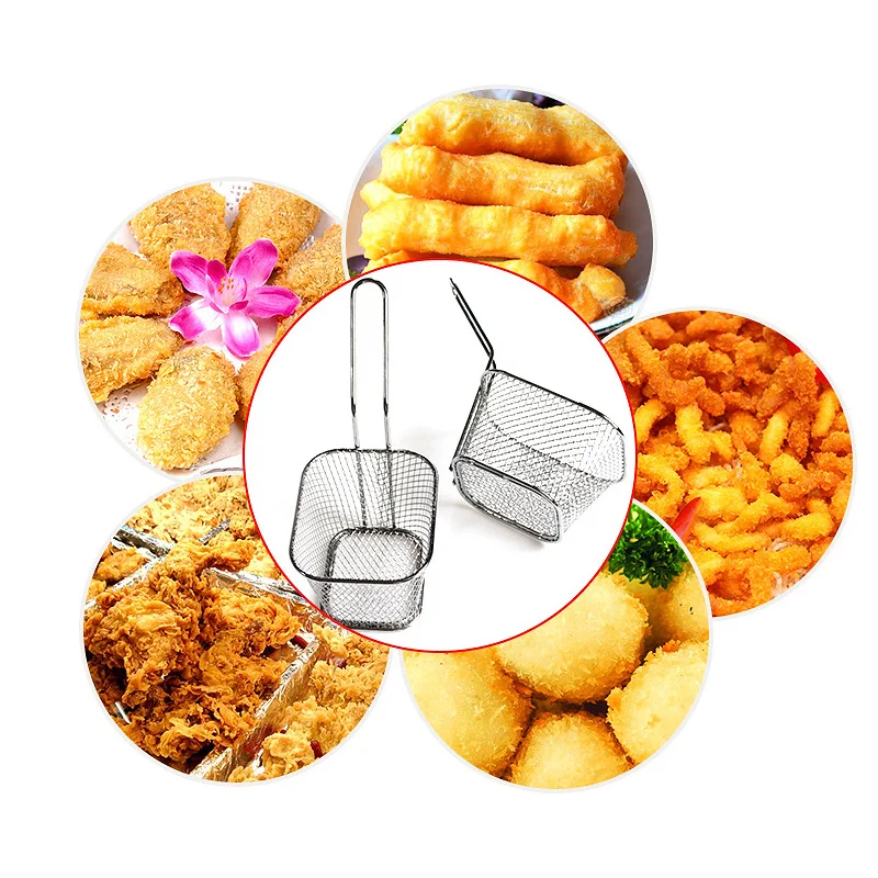1 шт. чипы из нержавеющей стали мини жарочная корзина ситечко фритюрница кухня