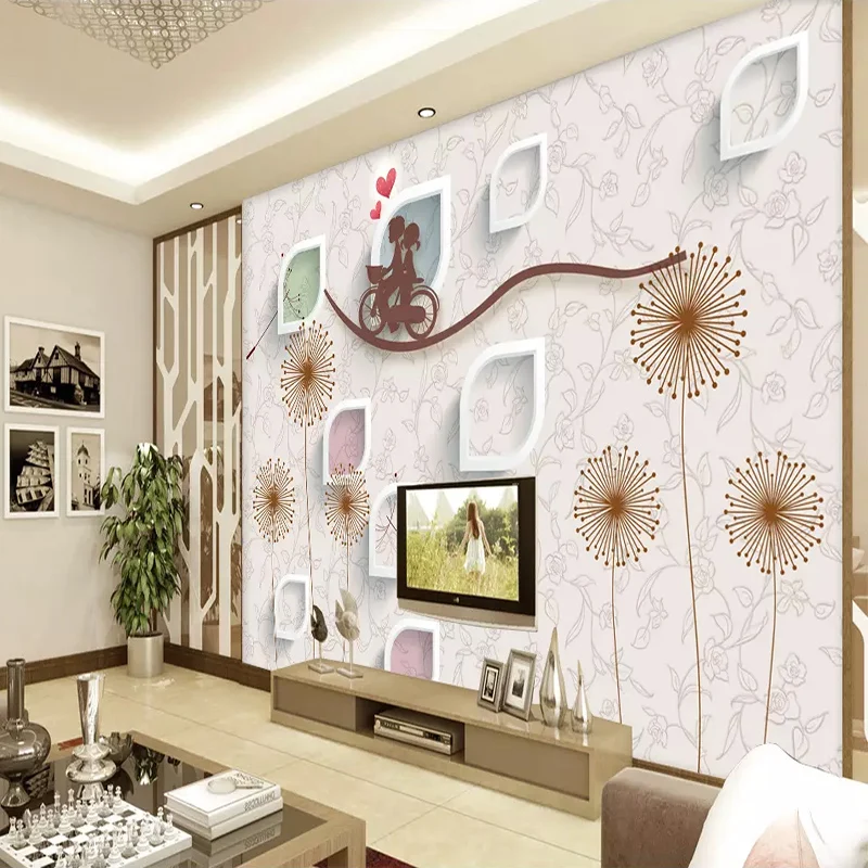 Фотообои на заказ с алмазным рисунком одуванчика Европейский узор Настенная