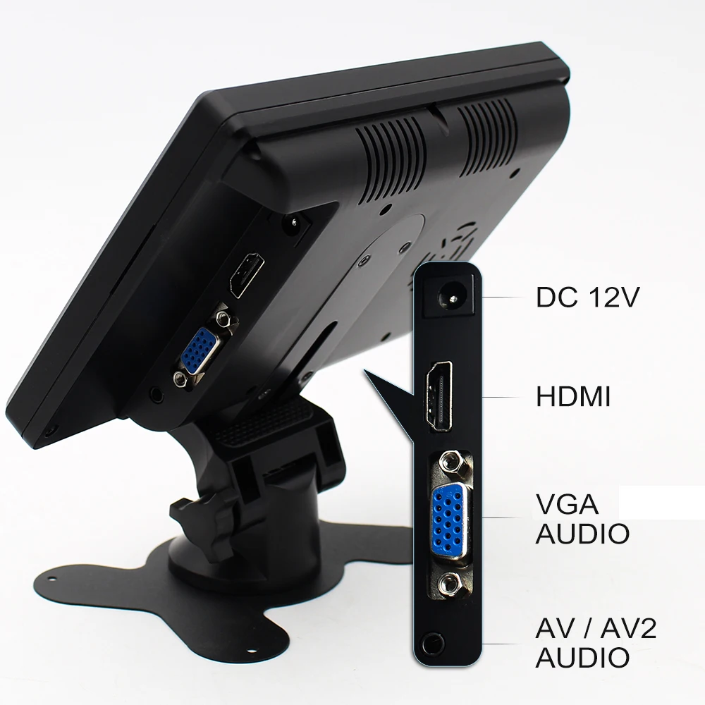 Новый 7 дюймов 800x480 TFT цветной ЖК монитор парковки автомобиля видео с HDMI VGA AV вход