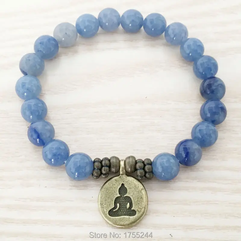 SN1108 высококачественный браслет ручной работы синий с авантюрином античный