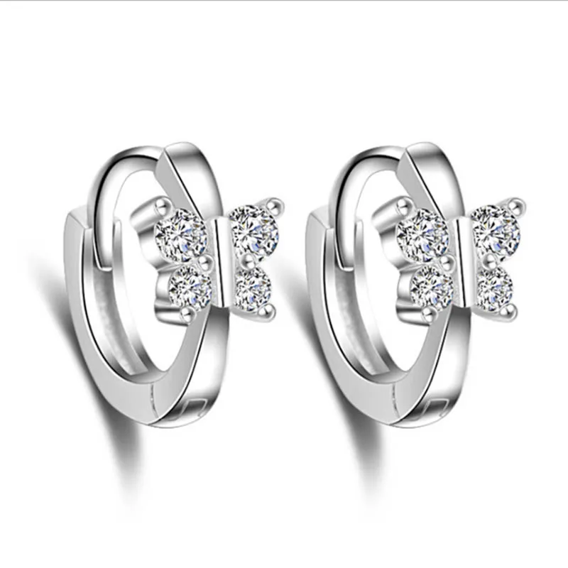earrings 24 Сережки-гвоздики с кристаллами для женщин Brincos 925 пробы серебряные сережки Brinco серьги Oorbellen Серьги Pendientes ювелирные изделия оптом - Окраска металла: earrings 24