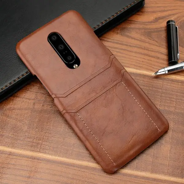 brown Для Oneplus 7 Pro Кожаный чехол для Oneplus 7 для Oneplus 6 One Plus 6T Кожаный чехол из искусственной кожи чехол-держатель для карт Fundas - Цвет: brown
