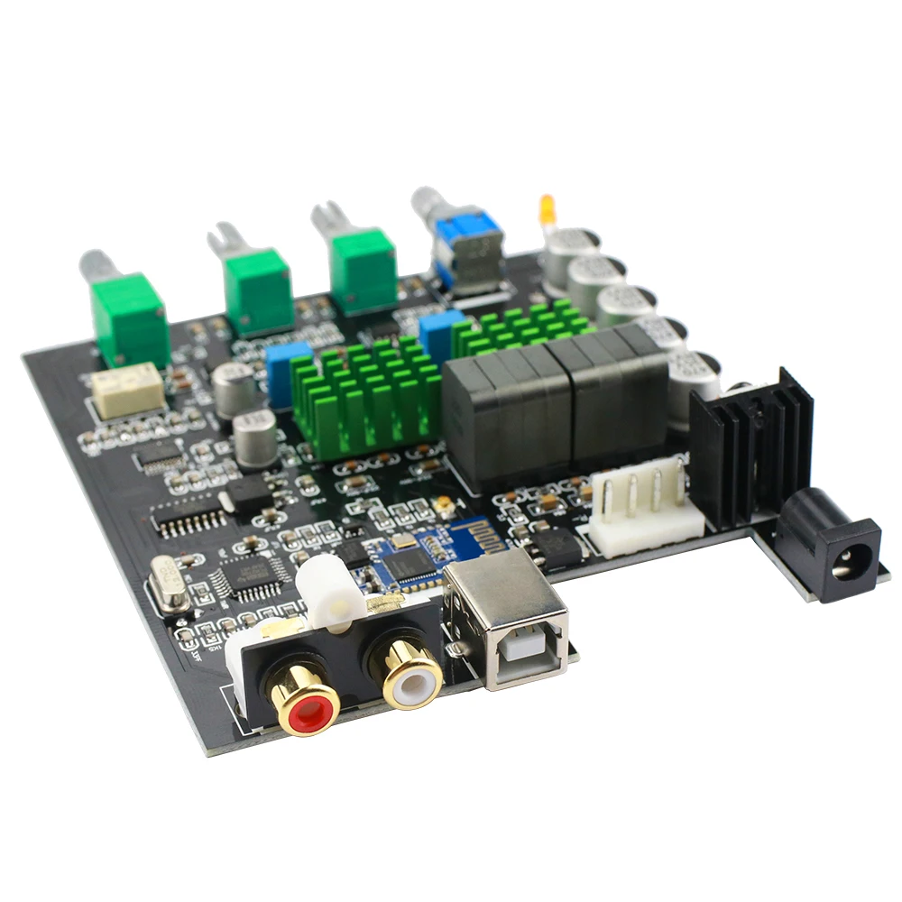 GHXAMP TPA3116 Bluetooth 5,0 цифровой усилитель мощности плата USB декодирования PCM5102A сабвуфер со звуковой картой 100 Вт* 2