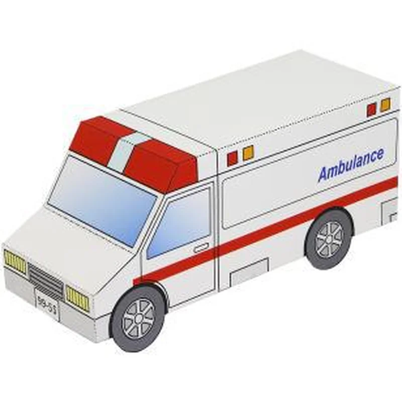 Аварийный автомобиль оригами развивающие игрушки 3D бумажная модель