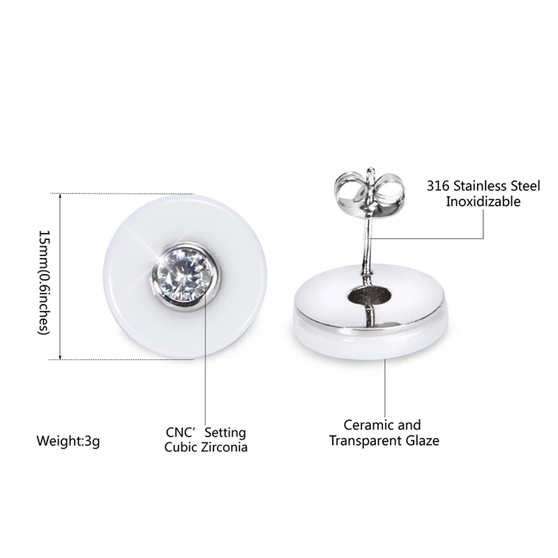 Женские серьги гвоздики с австрийским кристаллом Серьги серебряного цвета в