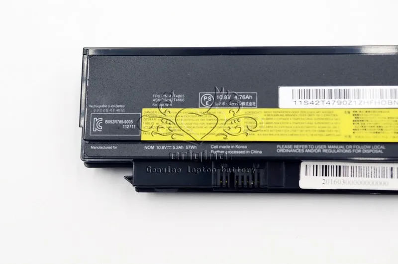 JIGU 42T4861 42T4862 42T4873 42Y4874 Оригинальная батарея для ноутбука Lenovo ThinkPad X220 X220s X220i|laptop battery