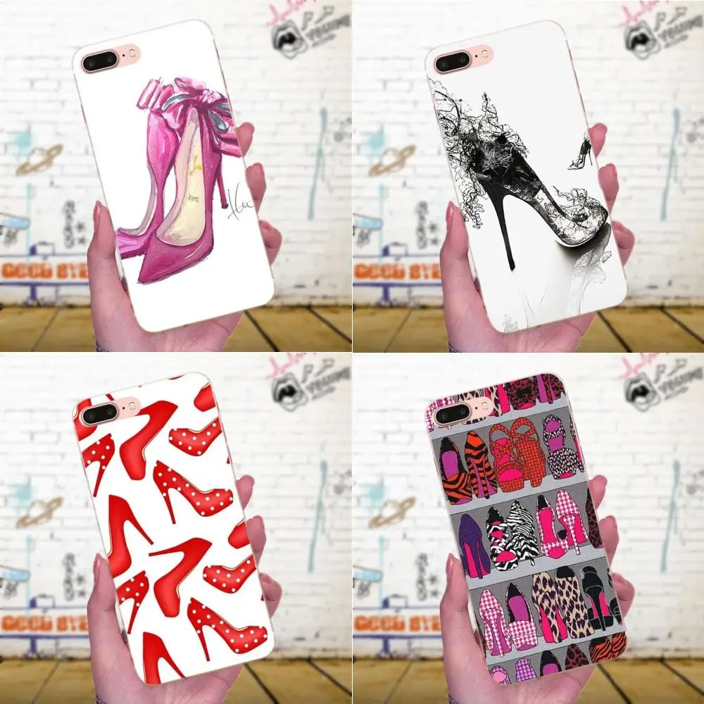 Красные туфли на высоком каблуке с узором из ТПУ для Xiaomi Mi3 Mi4 Mi4C Mi4i Mi5 Mi 5S 5X 6 6X 8 SE A1