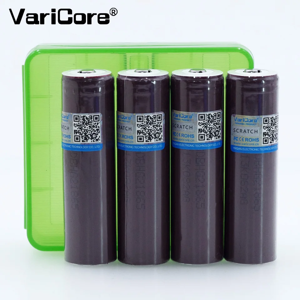 4 шт. VariCore для HG2 18650 3000 мА · ч с высокой разрядкой 30 А наконечник +