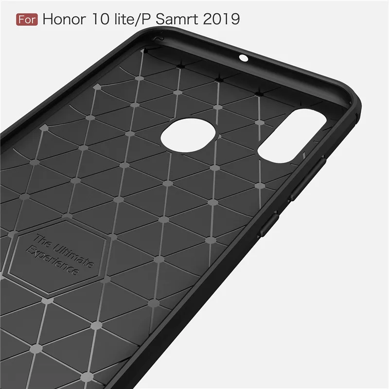 Чехол для телефона из углеродного волокна Huawei P Smart 2019 чехол мягкого ТПУ задняя