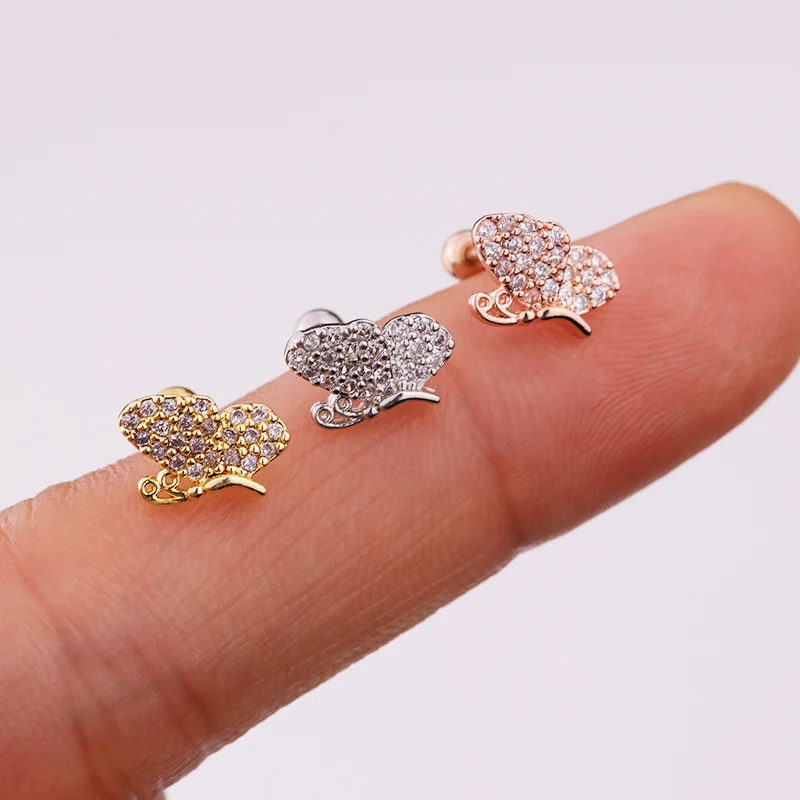 Sellsets 1 шт. CZ Звезда спираль серьги хряща tragus шпильки штанги раковины пирсинг уха ювелирные изделия ушной подметания спираль Грач уютное кольцо