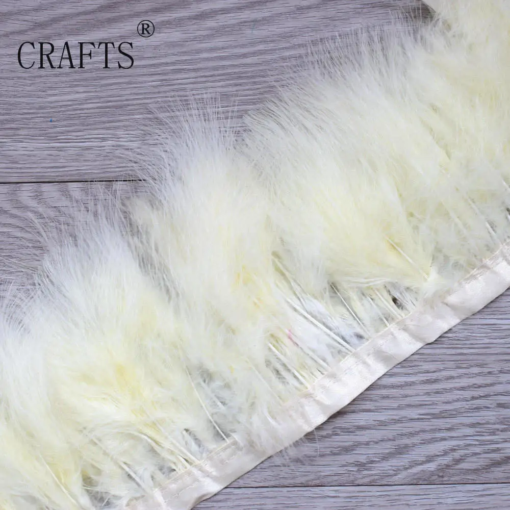 Декоративная лента из перьев индейки 16 цветов 2 м|turkey feathers|feather featherlong feathers |