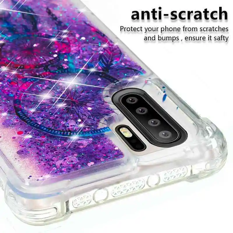 Phone Case For Huawei P30 Pro P20 Lite P Smart P8 2017 Glitter Shine Shockproof Quicksand Back Cover Lovely TPU Soft |