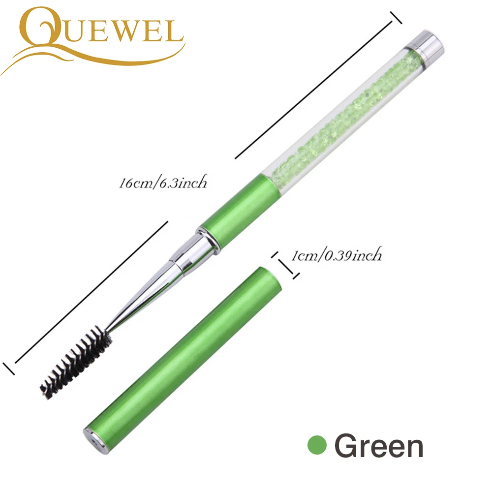 Green 1 Set Наращивание ресниц кисточка с кристаллами ресницы кисти для макияжа глаз Eyebow ресницы красота кисточки со стразами палочки Аппликатор инструмент для макияжа глаз - Цвет: Green 1 Set