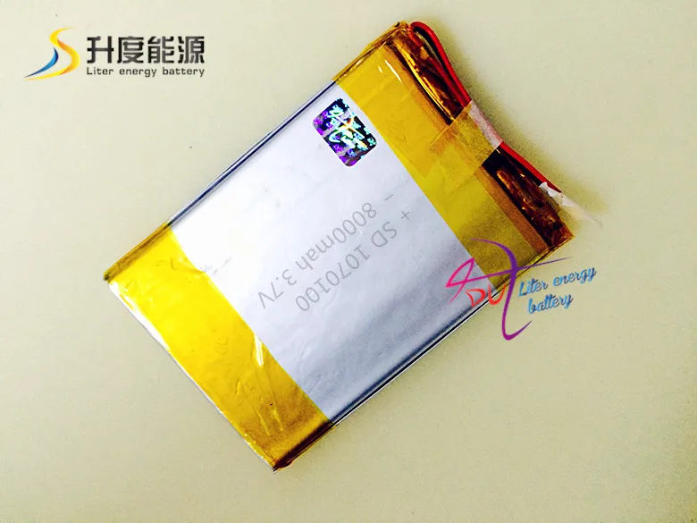 

10PCS li-ion polymer battery 1070100 8000mah 3.7v for MID/PDA battery