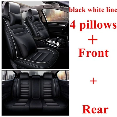 Сиденья для Citroen C4 C5 C2 C3 C6 DS4 triumph Chevrolet Cruze Captiva aveo Защитные чехлы для сидений, сшитые специально для Opel astra j astra h astra g Insignia astra - Название цвета: black white luxury