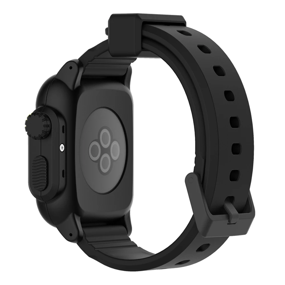 Aivtalk чехол и ремешок совместимы с Apple Watch 42 мм спортивные черные силиконовые