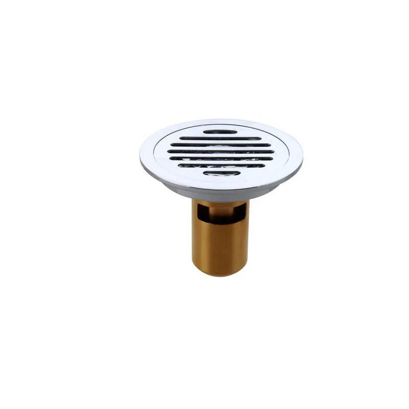 

Brass Shower Room U Type Deep Water Floor Drains, Deodorant Floor Drain Filter Strain Covers Chrome Plated