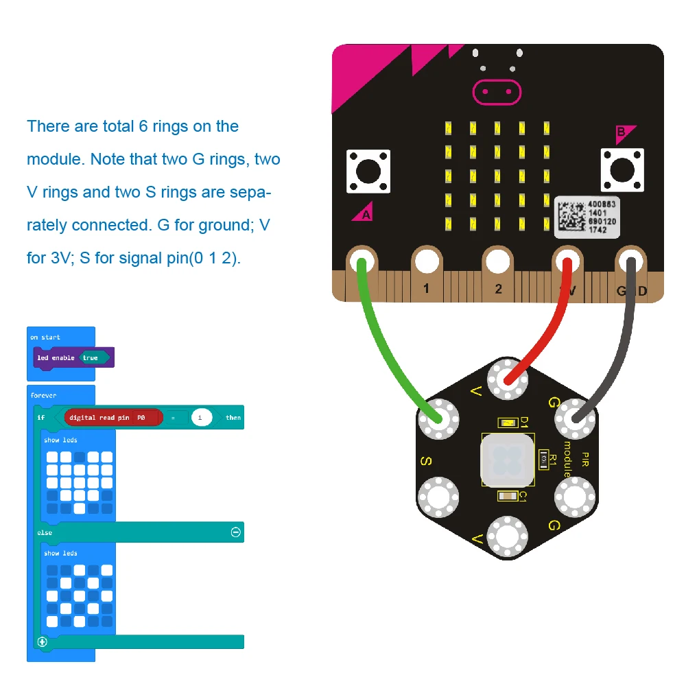 Модуль keyestudio с пассивным инфракрасным датчиком движения для BBC micro:bit|Аксессуары