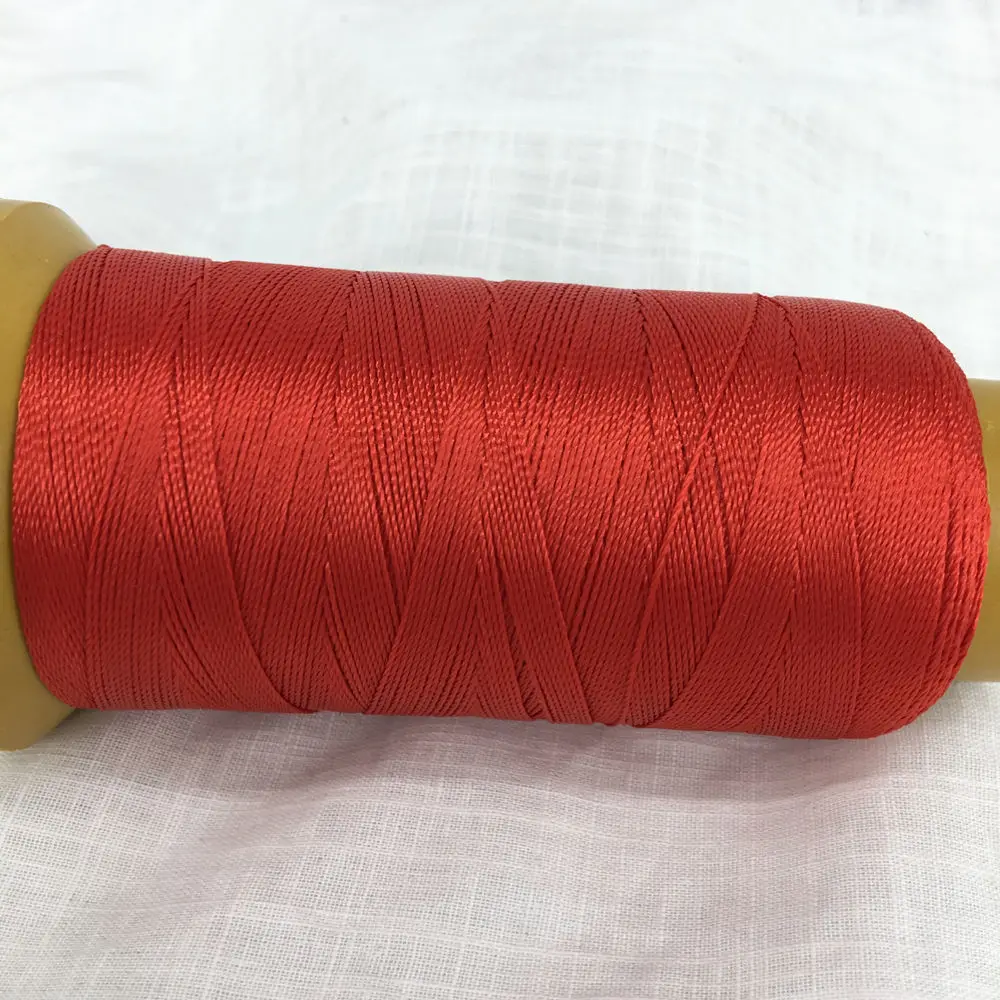 О Fit многожильный Плетеный искусственный шелковые провода DIY макраме шпагат Бисероплетение нити ручной работы фурнитура твист кружева - Цвет: Red  32