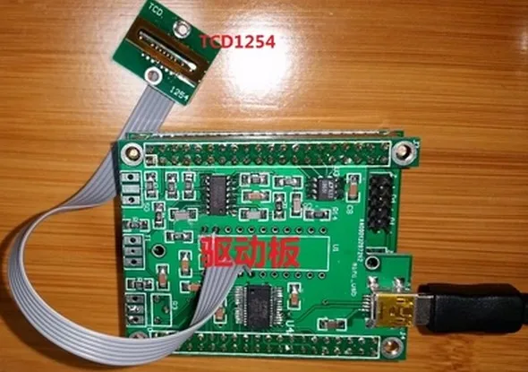USB линейный массив CCD (TCD1254 70 кадров/сек частота кадров интегральное время 10us 1ms