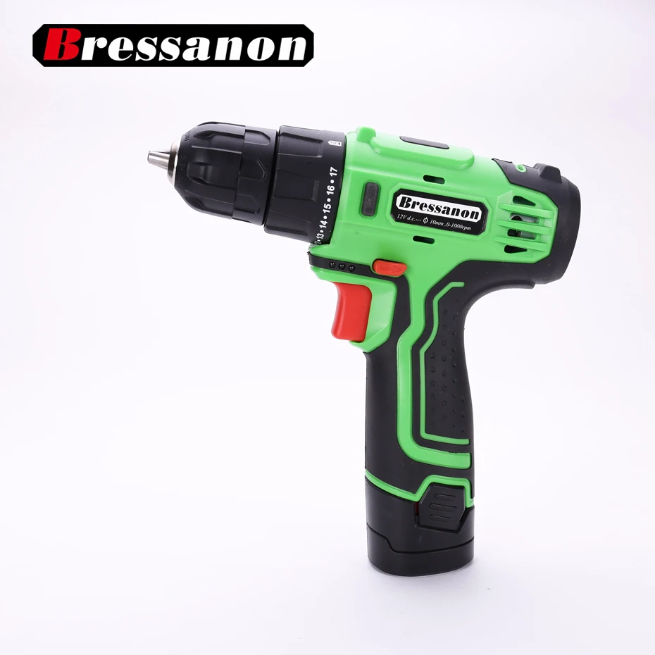 Bressanon BSN05 12 В литий ионная батарея с двойной скоростью DC электрическая дрель