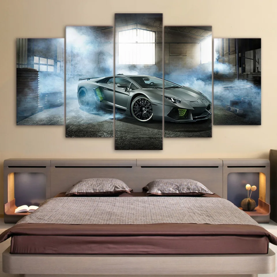 Цветные картины спортивный автомобиль Постер 4 Lamborghini GTR BMW настенная