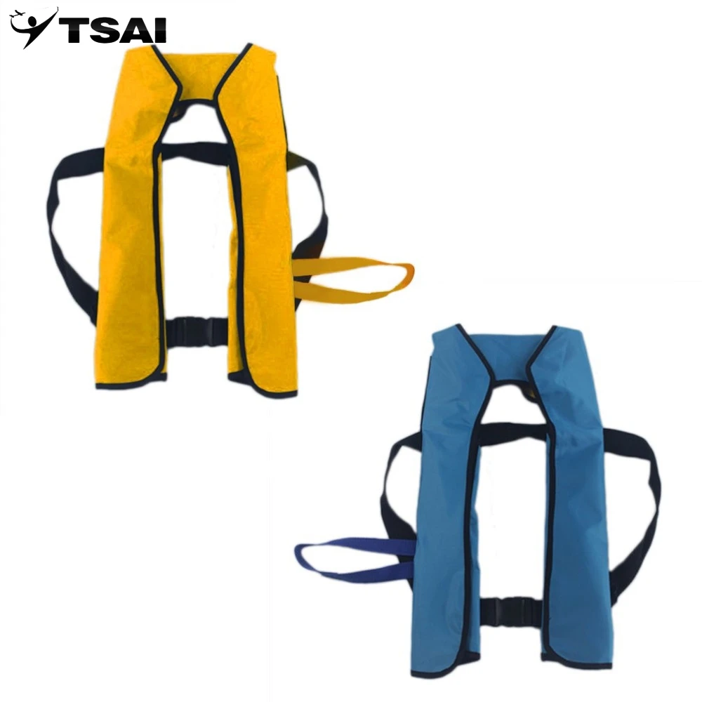 Взрослый надувной спасательный жилет безопасный Водонепроницаемый 150N Открытый