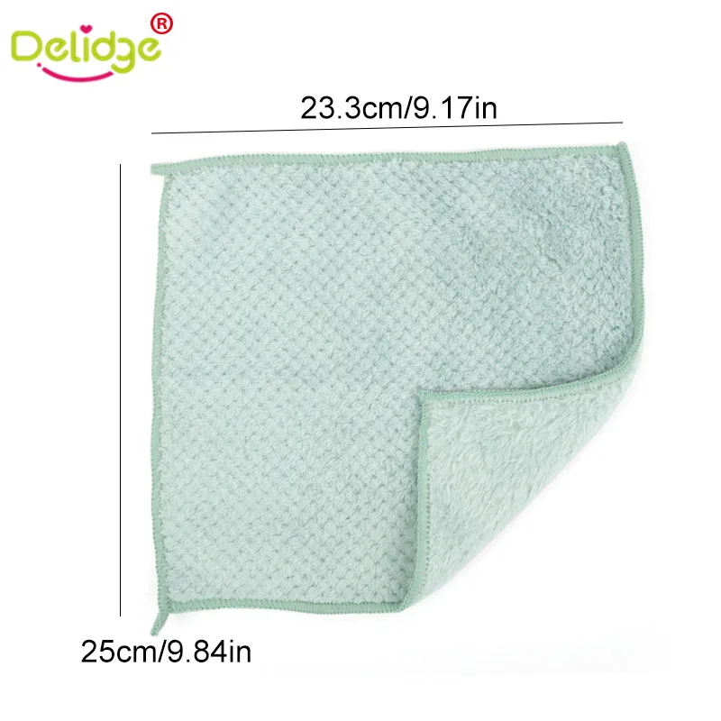 1 шт. супер впитывающие кухонные полотенца для мытья посуды из кораллового флиса